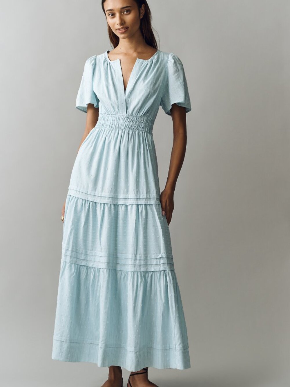 NWT Anthropologie Somerset Lurex Maxi Dress - XS Petite